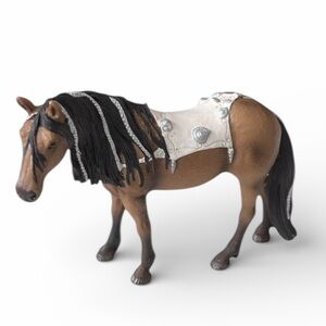 Schleich Bayala Elfen Lloris & Leolynn Brown Horse Retired 2007 Braided Mane